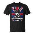Uomo Australian Kelpie Dad Cool Uk Bandieraintage Retro Maglietta