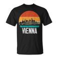 Vienna Austria Retrointage Sunset Skylineienna T-Shirt