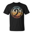 Vintage Bass Clef Bass Guitar For Bassist T-Shirt