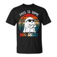Vintage This Is Some Boo Sheet Halloween Ghost Sunglasses T-Shirt