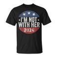 Vintage I'm Not With Her 2024 American Us Flag Colors T-Shirt