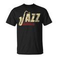 Vintage Jazz Lovers Music Band Player Sassofono Maglietta