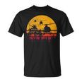 Vintage Tramonto Trendy Silhouetteietnam ElicotteroMaglietta