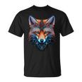 Volpe Occhi Blu Animale Fox Maglietta