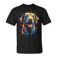 Watercolour Colourful Labrador Labbi T-Shirt