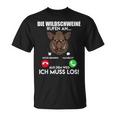 Wildschweinjagd Die Wildschweine Rufen An Muss Los Jäger T-Shirt