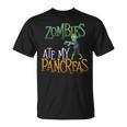 Zombies Comió Mi Páncreas T1d Diabetic Diabetes Conciencia Camiseta unisex