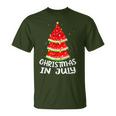 Christmas In July Watermelon Xmas Tree Summer T-Shirt