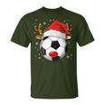 Christmas Reindeer Face Soccer Christmas Kid T-Shirt
