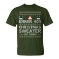 Error 404 Sweater Not Found Computer Christmas Maglietta