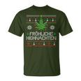 Happy Highnachten Ugly Christmas Hemp Marijuana T-Shirt