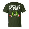 A Little Who Is Baby Due Announcement Christmas Pregnancy T-Shirt