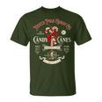 Old Fashioned North Pole Candy Cane Company Elf Christmas T-Shirt
