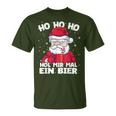 Santa Claus Beer Christmas Ho Ho Hol Mir Mal Ein Bier T-Shirt