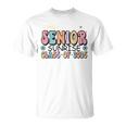 1St Day Of Senior Sunrise 2025 Back To School Groovy T-Shirt