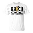 3Rd Grade Rock And Roll Letters Abcd Alphabet Back To School T-Shirt