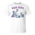 Axolotl Reading A Book Read Alotl Books Axolotl Book T-Shirt