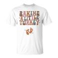Baking A Little Turkey Thanksgiving Pregnancy Announcement T-Shirt