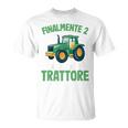Bambino 2 Anni Secondo Compleanno Fattoria Ragazzi Trattore Maglietta