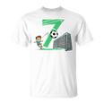 Bambino 7° Compleanno Calcio Regalo 7 Anni Giocatori Di Calcio Maglietta