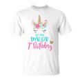 Bambino Con Unicorno Per 7° Compleanno Per Bambina 7 Anni Maglietta