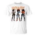 Black Cowgirl Western Rodeo Melanin History Howdy T-Shirt