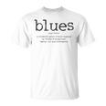 Blues Music Definition Músico Guitarrista Divertido Regalo Camiseta unisex