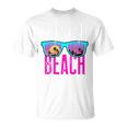 Camicia Miami Beach Florida Sunset Retro Souvenir Surf Miami Maglia A Manica Maglietta
