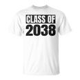 Class Of 2038 Graduation Senior 2038 First Day Of School T-Shirt