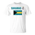 Con Bandiera Delle Bahamas Cool Coat Arms Bahamas Flags Maglietta