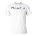 Coordenadas España Ciudad Madrid Camiseta unisex