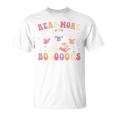 Cute Ghost Book Read More Books Teachers Halloween T-Shirt