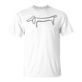 Dachshund Single Line Dog Owner Mummy T-Shirt