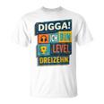 Digga Ich Bin 13 Zwölf Jahre 13Th Birthday Boy Gamer T-Shirt