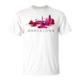Diseño Skyline Monumentos De La Ciudad De Barcelona Camiseta unisex