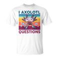 Divertida Pregunta Sobre Axolotl Retrointage Amantes De Axolotl Para Niños Camiseta unisex