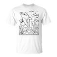 Dolphin Ausmalen Und Selbst Bemalen Colouring T-Shirt