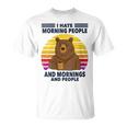 Donna I Hate Morning People And Mornings And Peopleintage Con Collo A Maglietta