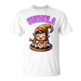 Donna Kawaii Giapponese Divertente Nano Sushola Amanti Del Sushi Maglia Con Maniche Raglan Maglietta