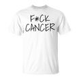 Fck Cancer Cancer Chupa Apoyo De Supervivientes De Concienciación Camiseta unisex