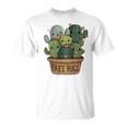 Free Cactus Hugs Cute Cactus Present Friendly Maglia A Manica Maglietta
