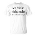 Fun Ich Trinke Nicht Mehr Aber Auch Nicht Weniger Iger T-Shirt