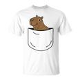 Pocket Capybara Capybara En Bolsillo Regalo Camiseta unisex