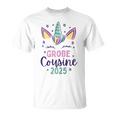 Ich Werde Große Cousin 2025 Unicorn Cousin Girls' T-Shirt