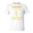 Lineman Line Worker Image On Back Of Maglietta