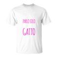Magliette Divertenti Gatti Parlo Solo Con Il Mio Gatto Maglia A Manica Maglietta