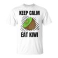 Mantenere La Calma Mangiare Kiwiintage Grunge Kiwi Frutta Amante Maglietta