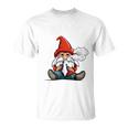Nano Svapolo Svapo Divertente Elfo Di Natale Che Ama Svapare Maglia A Manica Maglietta