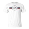 Nasa Red And Blue Banner Logo Maglietta