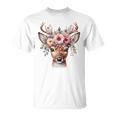 Reh Damen Reh Kostüm Kinder Carnival Reindeer T-Shirt